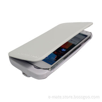High-end Rubber Painting Power Case for Samsung Galaxy S4 Mini, with Leather Cover and Kickstand